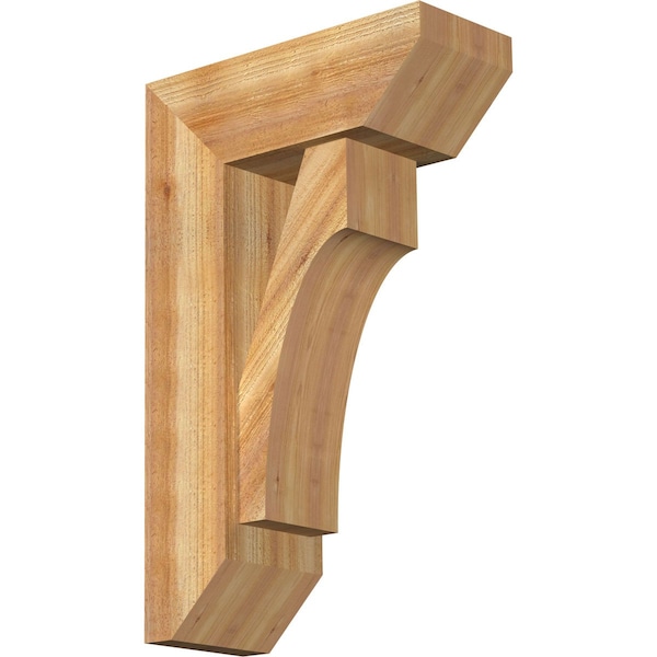 Ekena Millwork Westlake Slat Rough Sawn Bracket w/ Offset Brace, Western Red Cedar, 8"W x 20"D x 32"H BKT0806X20X32WTL06RWR - main